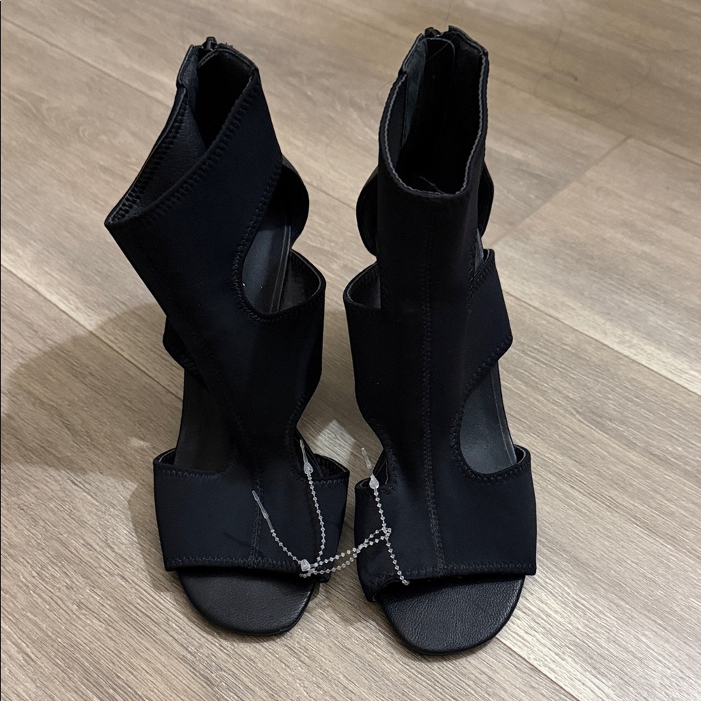 Donald J. Pliner Black Open-Toe Heels